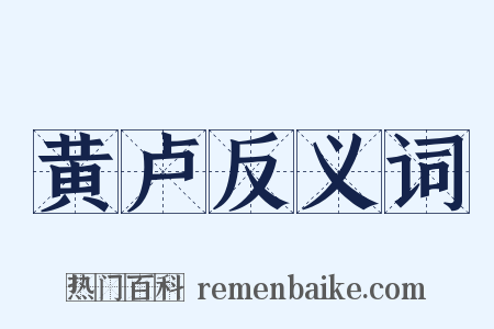 黄卢反义词是什么意思的图片